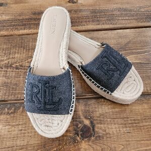 Lauren Ralph Lauren Polly Espadrille Flat Sandals – Size 8